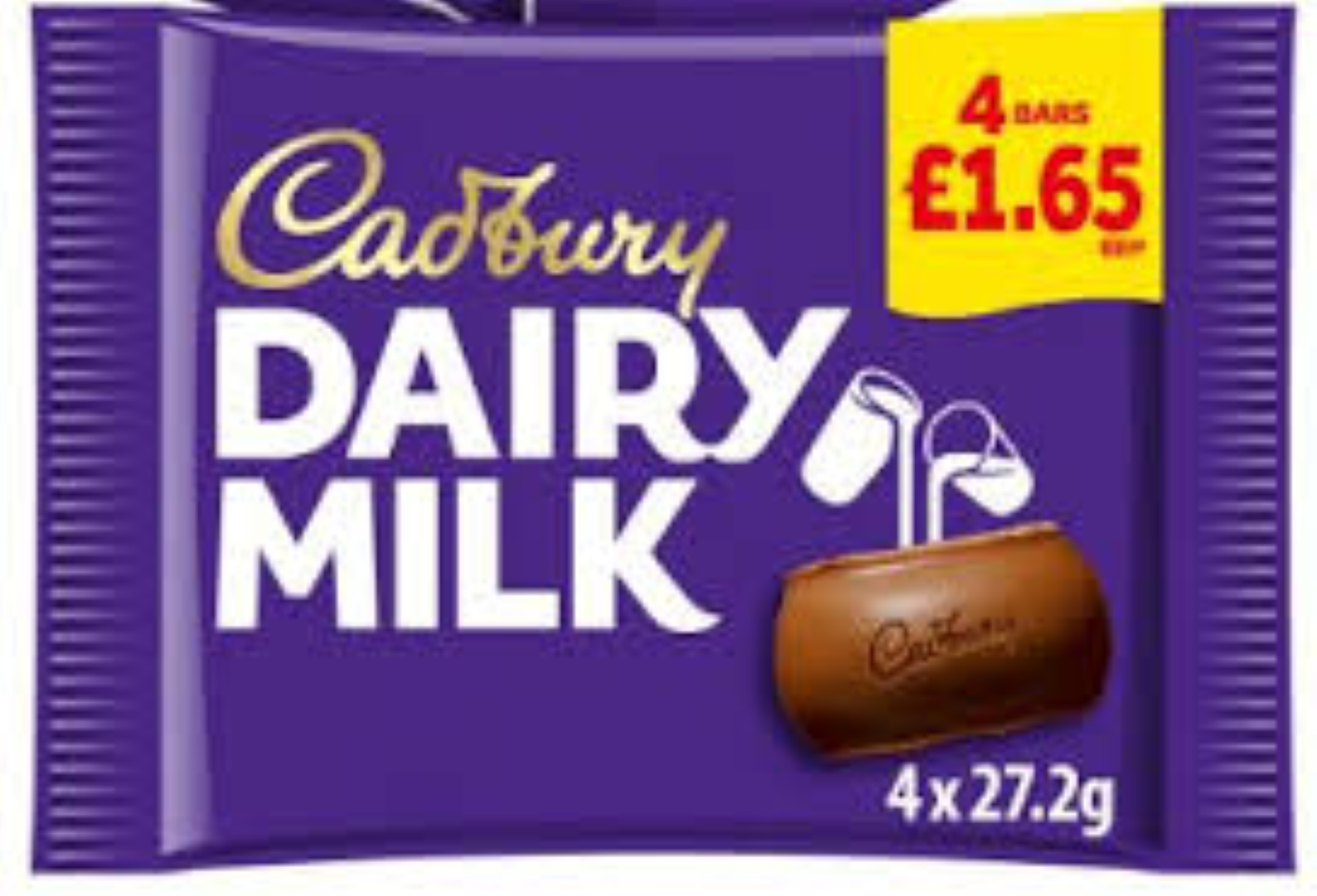 CADBURY DAIRY MILK 4 BAR 108.8G